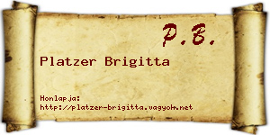 Platzer Brigitta névjegykártya